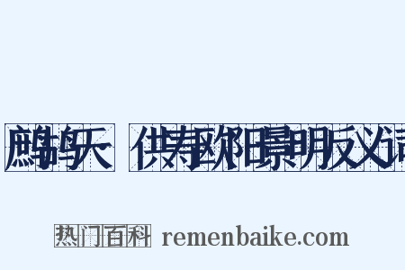鹧鸪天·供寿欧阳景明反义词是什么意思的图片